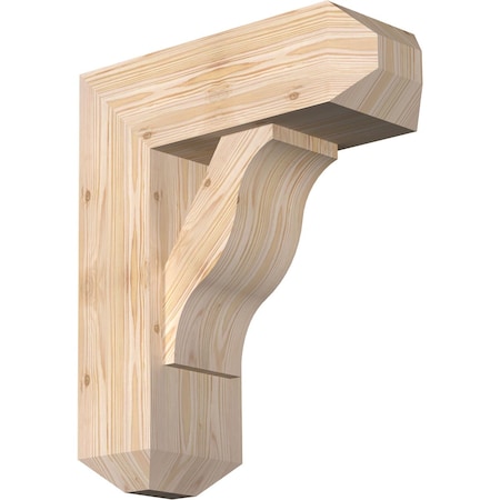 Ekena Millwork Funston Craftsman Smooth Bracket w/ Offset Brace, Douglas Fir, 7 1/2"W x 20"D x 24"H BKT0806X20X24FST04SDF